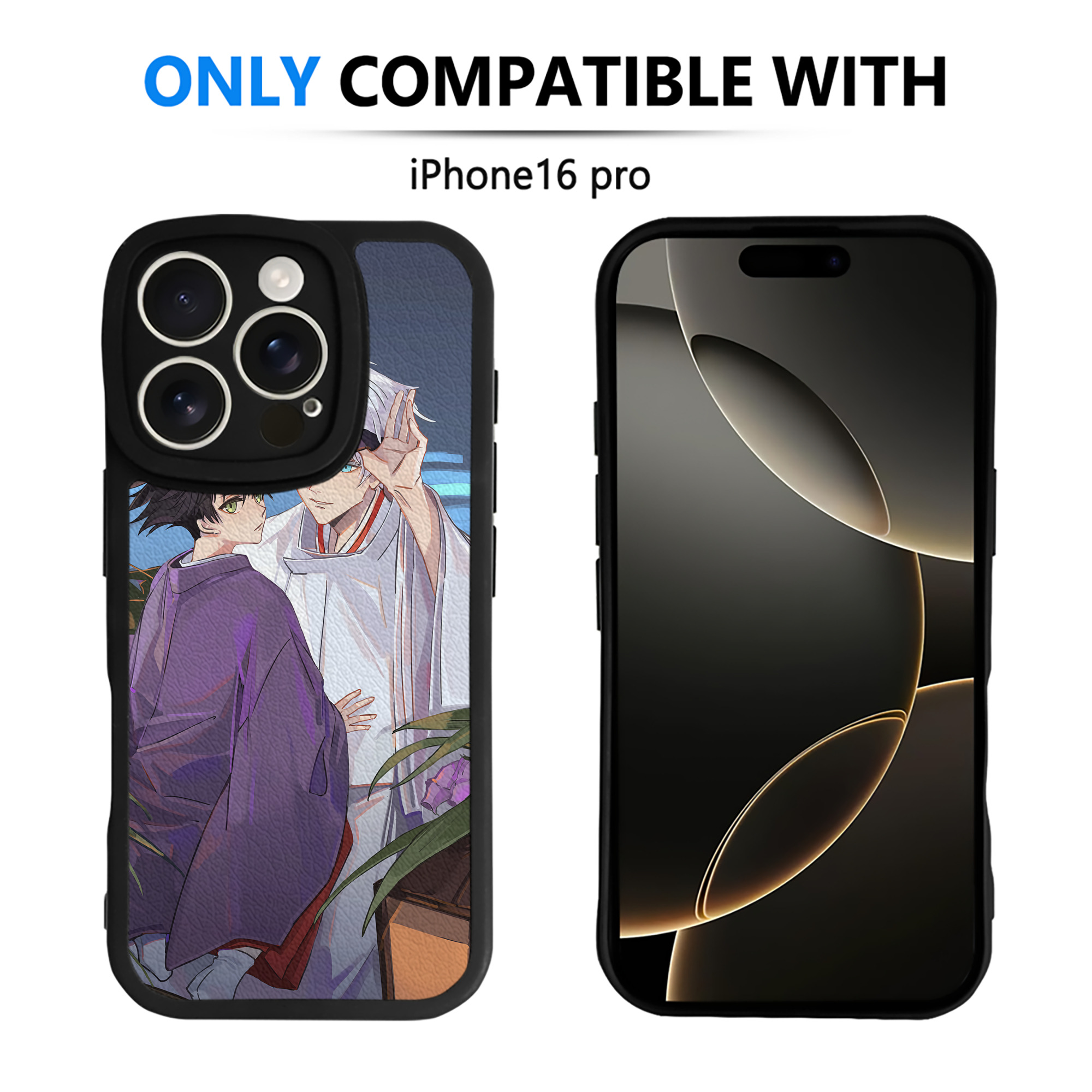（画像用） 呪術廻戦 Jujutsu Kaisen 【iPhone 16シリーズ対応】シリコンスマホケース（レザー調） 材質：シリコン